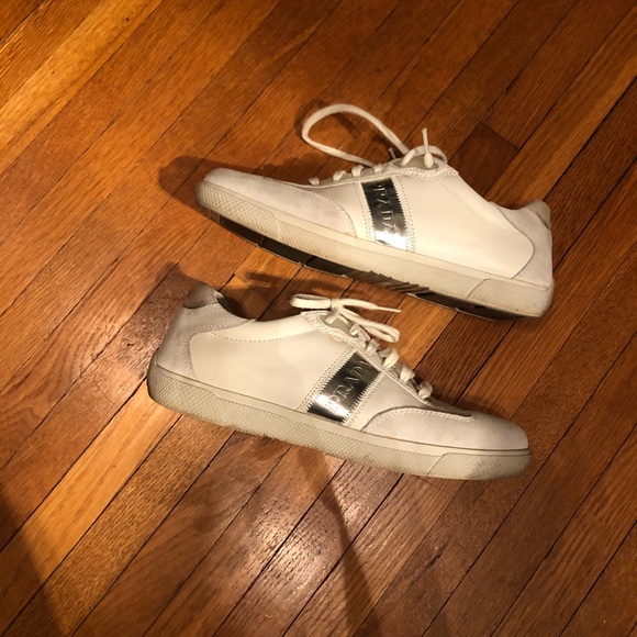 Prada Shoes - Prada White Tennis Sneakers